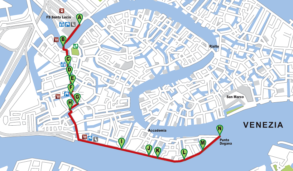 mappa itinerario a001