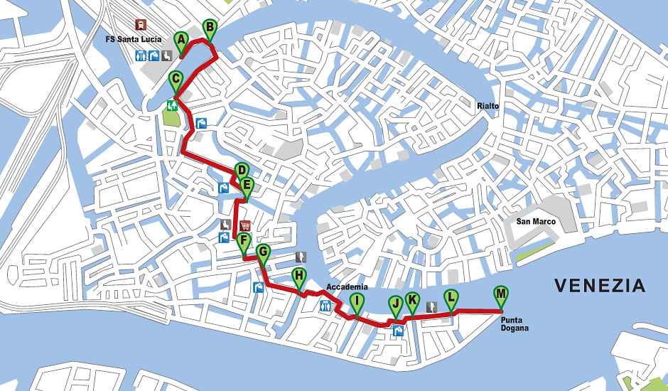 mappa itinerario a003