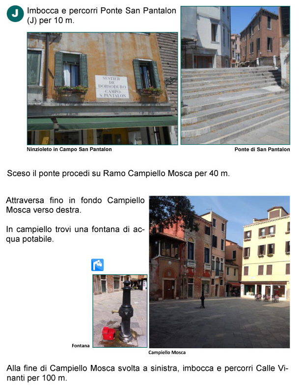 Ponte San Pantalon, Ramo e Campiello Mosca, Calle Vinanti