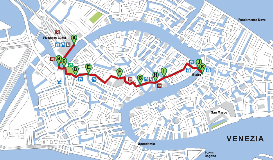 mappa itinerario a007