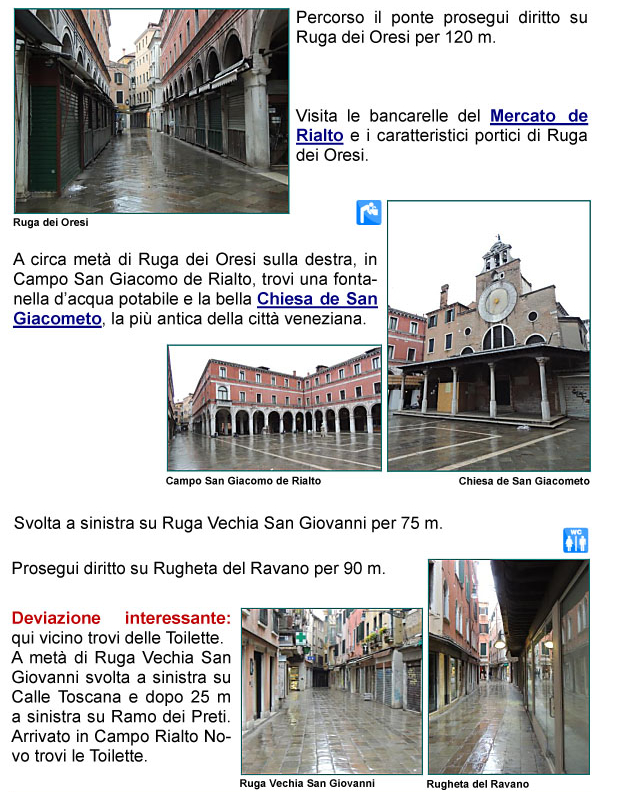 Ruga degli Oresi, Mercato di Rialto, San Giacomo di Rialto, San Giacometo, Ruga Vecchia San Giovanni, Rugheta del Ravano