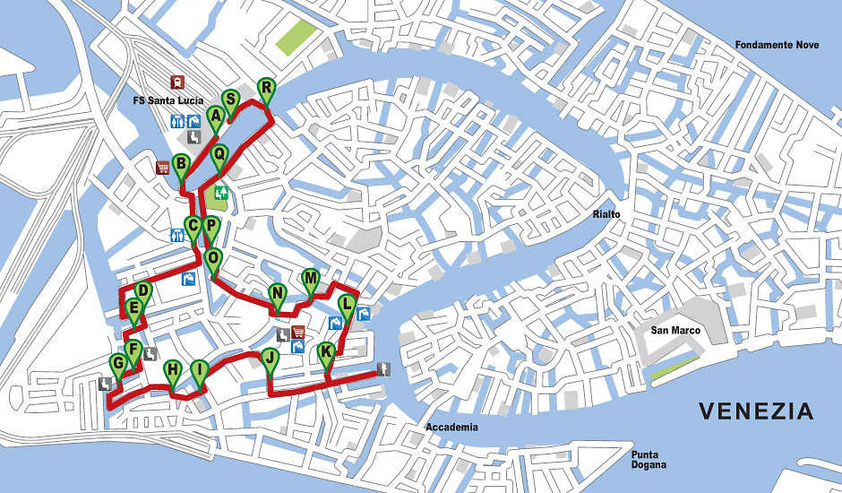 mappa itinerario a009