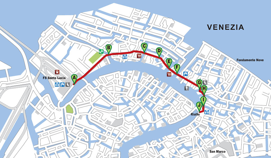 mappa itinerario a011