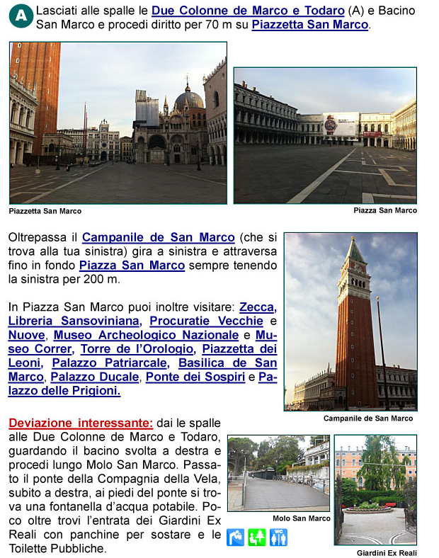 Piazza e Piazzetta San Marco, Campanile e Basilica di San Marco, Bacino San Marco, Laguna, Palazzo Ducale, Ponte dei Sospiri, Palazzo 
Patriarcale