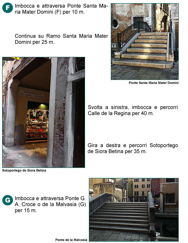 Ponte e Ramo Santa Maria Mater Domini, Calle della Regina, Sottoportico di Siora Betina, 