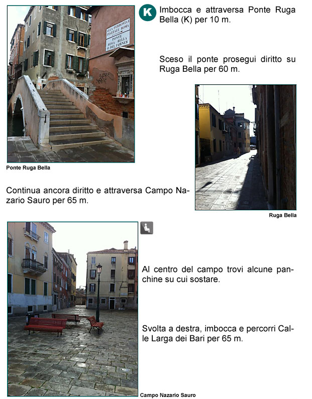 Ponte Ruga Bella, Campo Nazario Sauro, Calle Larga dei Bari